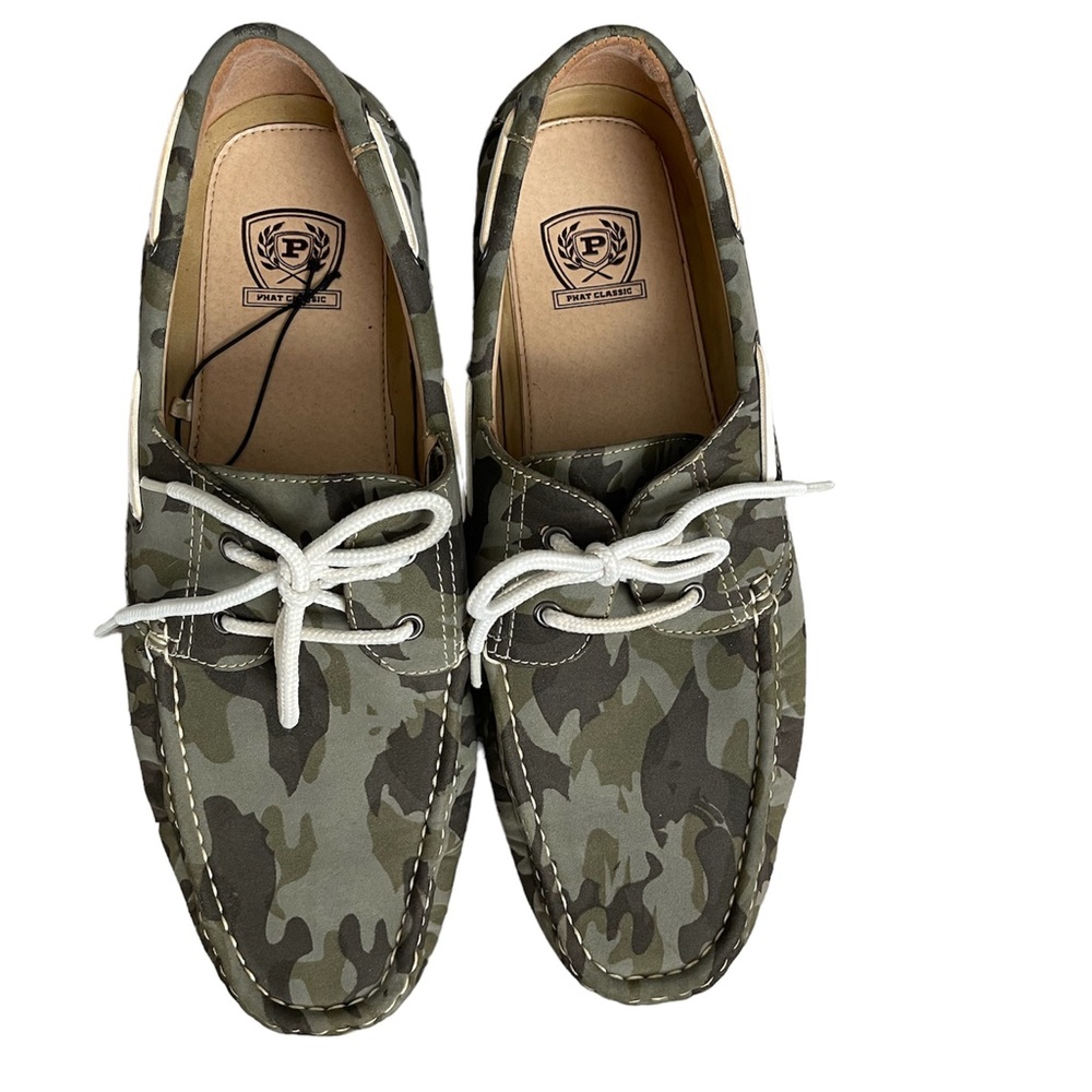 Phat Classic Mens Camo Deck/Boat Shoes Size 13 - Picture 2 of 9